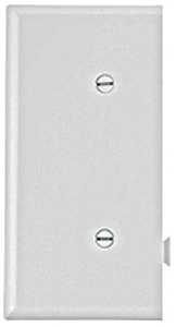 Eaton STE14W Sectional Wallplate, 2-9/16 in L, 4.84 in W, 1-Gang, Polycarbonate, White, High-Gloss, Strap