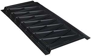 ProVent UPV2248050 Roof Ventilator, 48 in OAL, 22 in OAW, 26 sq-in Net Free Ventilating Area, Plastic, Black