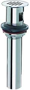 Plumb Pak PP856-80PC Lavatory Plug with Grid Strainer, Commercial-Grade, Pop-Out, Cast Brass, Chrome