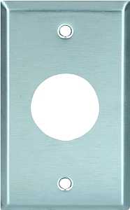 Eaton Wiring Devices 93091-BOX Wallplate, 4-1/2 in L, 2-3/4 in W, Standard, 1-Gang, Stainless Steel, Brushed Satin