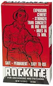 Rockite 10005 Expansion Cement, Powder, White, 1 hr Curing, 5 lb Box