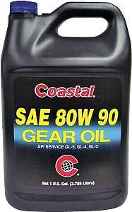 Coastal 12405 Gear Oil, 80W-90, 1 gal Bottle