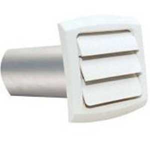 Dundas Jafine ProVent BLH4WZW Exhaust Hood, 4 in H Hood, Polypropylene Hood, White Hood