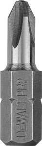 DEWALT DW2004BL Insert Bit Tip, #2 Drive, Phillips Drive, 1/4 in Shank, Hex Shank, 1 in L, Steel, 100/PK