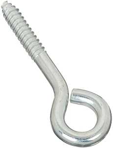 National Hardware N220-707 Lag Screw Eye, 3/8 in Thread, 2 in L Thread, 4-1/2 in OAL, 230 lb Working Load, Steel, Zinc