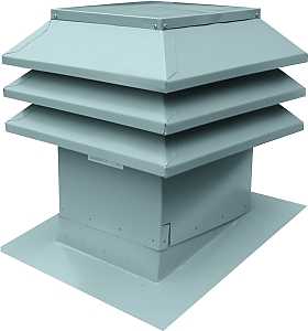 Ventilation Maximum 303-12-G Sloped Roof Ventilator, 700 to 800 sq-ft Net Free Ventilating Area, Galvanized Steel, Gray