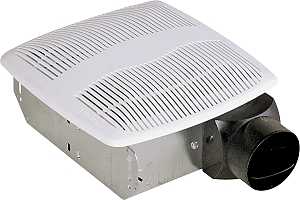 Air King AS50 Economical Exhaust Fan, 7-1/4 in L, 7-1/4 in W, 0.9 A, 120 V, 1-Speed, 50 cfm Air, Metal, White