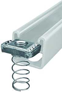 SuperStrut 100 Series ZA1003/8EG-10 Spring Nut, 3/8 in, Steel, Galvanized