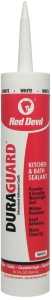 Red Devil DuraGuard 0406 Acrylic Caulk, White, -20 to 180 deg F, 10.1 oz Cartridge