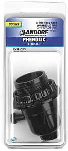 Jandorf 60533 Lamp Socket, 250 V, 250 W, Phenolic Housing Material, Black