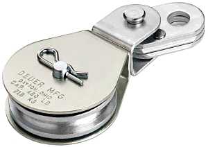Deuer DB-25E Cable Block, Swivel Eye, 1/4 in Rope, 480 lb Working Load, 2 in Sheave