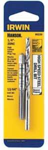 Irwin Hanson 80230 Tap and Drill Bit Set, HCS/HSS, 13/64 in Drill Bit
