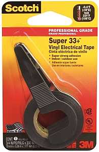 Scotch 195 Electrical Tape, 200 in L, 3/4 in W, PVC Backing, Black