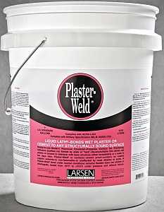 Larsen Plaster-Weld PWP05 Bonding Agent, Liquid, Low to Slight Acetic, Pink, 5 gal Pail