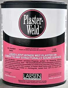 Larsen Plaster-Weld PWG04 Bonding Agent, Liquid, Low to Slight Acetic, Pink, 1 gal Pail