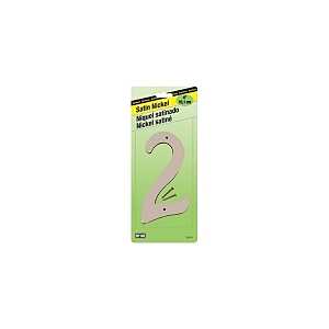 Hy-Ko SN-40 Series SN-40/2 House Number, Character: 2, 4 in H Character, Zinc