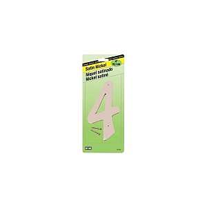 Hy-Ko SN-40 Series SN-40/4 House Number, Character: 4, 4 in H Character, Zinc