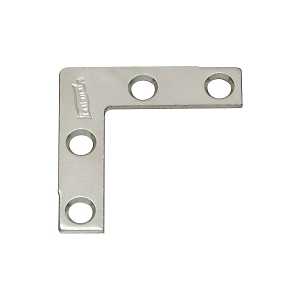 National Hardware V117 Series N113-795 Corner Brace, 1-1/2 in L, 3/8 in W, 1-1/2 in H, Steel, Zinc