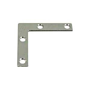 National Hardware V117 Series N113-845 Corner Brace, 2 in L, 3/8 in W, 2 in H, Steel, Zinc, 0.07 in Thick Material