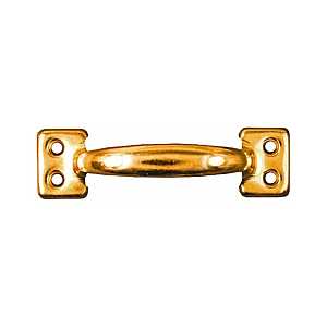 National Hardware N116-558 Bar Sash Lift, 4 in L Handle, Steel, Brass