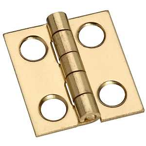 National Hardware N211-276 Series Decorative Narrow Hinge, 3/4 in L x 0.69 in W Dimensions, 3/4 in H Door Leaf, Brass