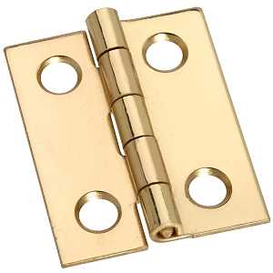 National Hardware N211-284 Series Decorative Narrow Hinge, 1 in L x 0.81 in W Dimensions, 1 in H Door Leaf, Brass, 2 lb