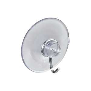 National Hardware V2524 Series N259-945 Suction Cup, Steel Hook, PVC Base, Clear Base, 2 lb Working Load