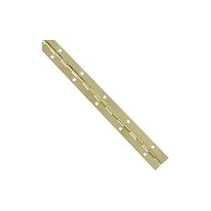 National Hardware V570 Series N265-355 Hinge, Brass, Continuous Hinge, 1-1/16 in W Dimensions, Brass, Continuous Hinge