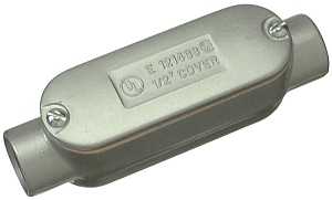 Halex 58407 Type C Rigid Conduit Body, 3/4 in Hub, 5-1/2 in OAL, Threaded, Aluminum, Each