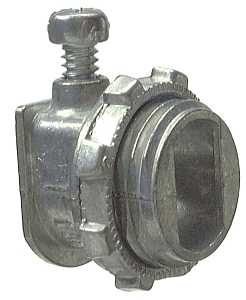 Halex 20581 Flex AC/BX Connector, 3/8 in, For: 14 to 2 Steel Armored Cable, 5/BAG