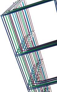 Glamos Wire 26222 ASST Corner Support, 46 in L, Assorted