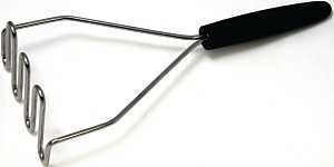 Chef Craft 12920 Potato Masher, Black Handle, Stainless Steel Head
