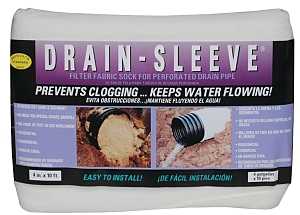 Carriff Corp 04010-24 Drain Sleeve Sock, 10 ft L X 4 ft W Dimensions, Fabric
