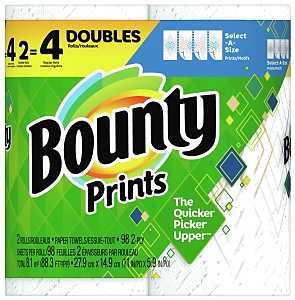 Bounty 66660 Double Roll Paper Towel, 2-Ply, White, 2/PK