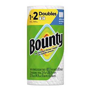 Bounty 66539 Double Roll Paper Towel, 2-Ply, White, 1/PK