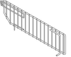 madix MD-322-1 Single Charm Wire Divider, Chrome