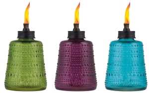 Tiki 1120063 Tabletop Torch, 6 in H, Glass