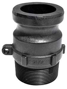 Banjo 100F Cam Lever Coupling, 1 in, Male Adapter x MNPT, Polypropylene