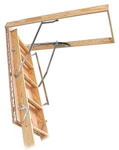 Marwin The Atlas Series A-81ESR5FT Attic Stair, 10 ft H Ceiling, 22-1/2 x 54 in Ceiling Opening, 250 lb Duty Rating