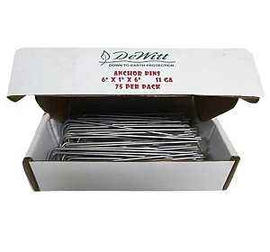 DeWitt AP75 Anchor Pin, 6 in L, 6 in W, 1 in Thick, Steel