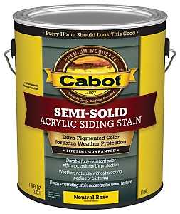 Cabot 140.0001106.007 Semi Transparent Stain, Liquid, Acrylic Base, 1 gal Can