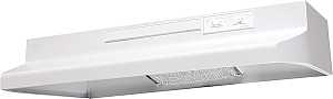 Air King AV1303 Range Hood, 180 cfm, 2 Fan, 30 in W, 12 in D, 6 in H, Steel, White
