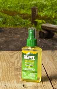 Repel HG-94109 Insect Repellent, 4 fl-oz, Bottle, Liquid, Yellow, Lemon Eucalyptus