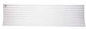 Tuftex SeaCoaster Series 1201C Roof Panel, 12 ft L, 26 in W, Corrugated Profile, Vinyl, Opaque White