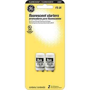 GE 64820 Fluorescent Starter, 22, 25 W
