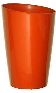 DCN 2216-40 Planter, 16 in Dia, 24 in H, Thermoplastic, Orange