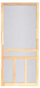 Screen Tight Creekside WCRC30 Series Screen Door, 30 in W Opening, 80 in H Opening, Wood Frame, Left, Right, Natural