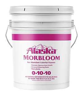 Alaska 100099472 Morbloom Fertilizer, 5 gal Bucket, Liquid, 0-10-10 N-P-K Ratio