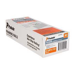 Paslode 657603 Framing Nail, 2-3/8 in L, Steel, Brite, Round Head, Ring Shank