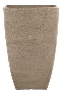 Southern Patio HDR-091646 Newland Planter, 15-1/2 in H, Square, Plastic/Resin, White, Stone Aesthetic